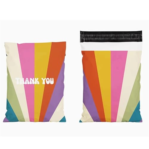 AHIOJEGX Versandtaschen 50 Teile/lose Mail Sack Taschen Verpackung Tasche wasserdichte Umschlag Giraffe Taschen 10 * 13 Zoll Kurier Tasche Bedrucken Logo Tasche(25.5X37cm 50pcs-09) von AHIOJEGX