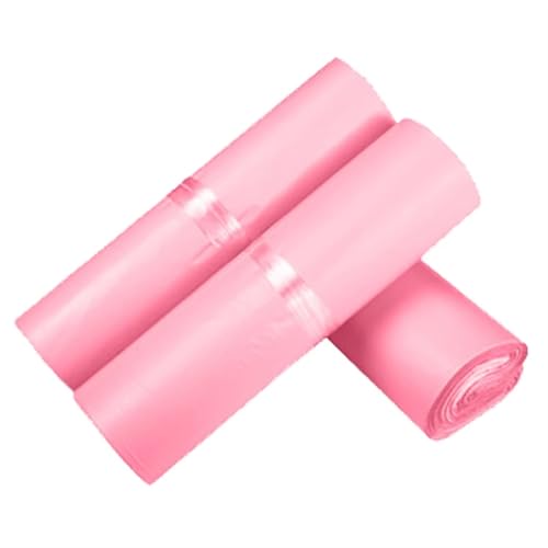 AHIOJEGX Versandtaschen Kuriertasche, Express-Umschlag-Aufbewahrungstaschen, Versandtaschen, Selbstklebende Dichtung, PE-Kunststoffbeutel, Verpackung, Versandtasche(Pink,11X15cm 50pcs) von AHIOJEGX