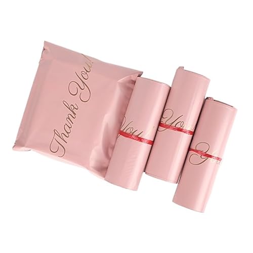 AHIOJEGX Versandtaschen Rosa Poly-Versandtasche for Kleidung, undurchsichtig, for Kurier, Pakete, Umschläge, Logistik, Aufbewahrungstaschen(15x23x4 cm 100pcs) von AHIOJEGX