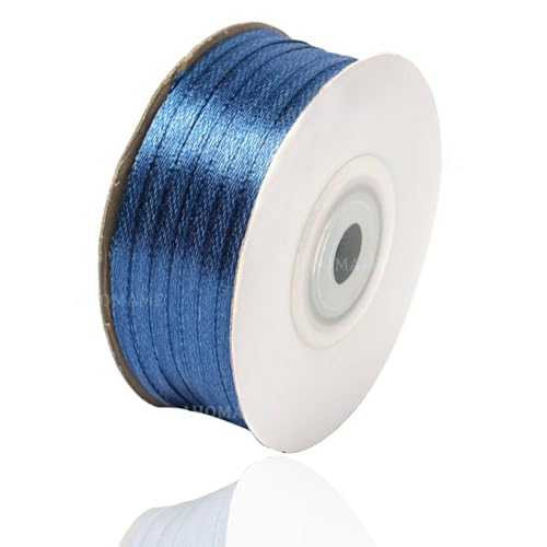 Satinband Dunkelblau 3mm, 91 Meters Dekoration Geschenkband breit Schleifenband, Stoffband für Hochzeit, Taufe und Geburtstag Geschenke Satinband Dunkelblau 3mm, 91 Meters Dekoration Geschenkband breit Schleifenband, Stoffband für Hochzeit, Taufe und Geburtstag Geschenke von AHOMAME