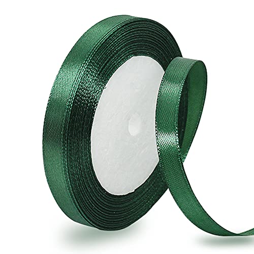 Satinband Dunkelgrün 10mm, 22 Meters Dekoration Geschenkband breit Schleifenband, Stoffband für Hochzeit, Taufe und Geburtstag Geschenke Satinband Dunkelgrün 10mm, 22 Meters Dekoration Geschenkband breit Schleifenband, Stoffband für Hochzeit, Taufe und Geburtstag Geschenke von AHOMAME