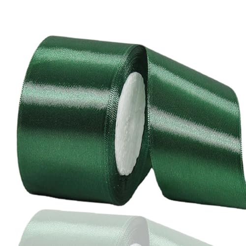 Satinband Dunkelgrün 50mm, 22 Meters Dekoration Geschenkband breit Schleifenband, Stoffband für Hochzeit, Taufe und Geburtstag Geschenke Satinband Dunkelgrün 50mm, 22 Meters Dekoration Geschenkband breit Schleifenband, Stoffband für Hochzeit, Taufe und Geburtstag Geschenke von AHOMAME