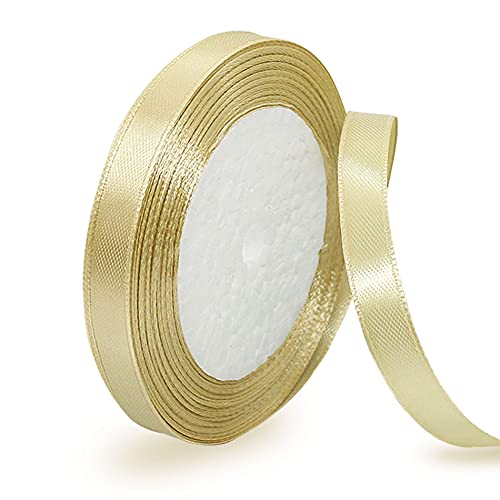 Satinband Gold 10mm, 22 Meters Dekoration Geschenkband breit Schleifenband, Stoffband für Hochzeit, Taufe und Geburtstag Geschenke Satinband Gold 10mm, 22 Meters Dekoration Geschenkband breit Schleifenband, Stoffband für Hochzeit, Taufe und Geburtstag Geschenke von AHOMAME