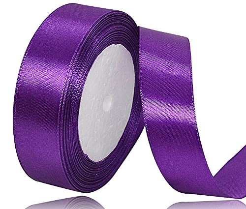 Satinband Lila 25mm, 22 Meters Dekoration Geschenkband breit Schleifenband, Stoffband für Hochzeit, Taufe und Geburtstag Geschenke Satinband Lila 25mm, 22 Meters Dekoration Geschenkband breit Schleifenband, Stoffband für Hochzeit, Taufe und Geburtstag Geschenke von AHOMAME