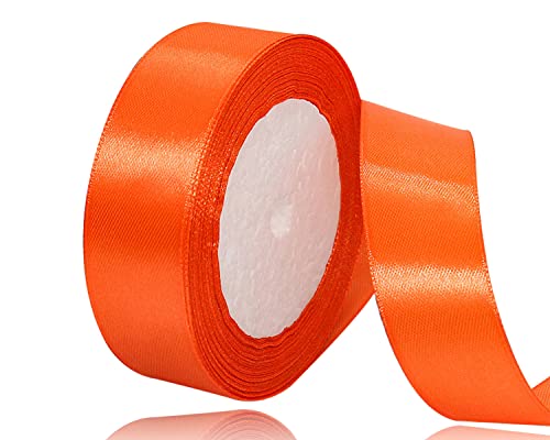 Satinband Mandarine 20mm, 22 Meters Dekoration Geschenkband breit Schleifenband, Stoffband für Hochzeit, Taufe und Geburtstag Geschenke Satinband Mandarine 20mm, 22 Meters Dekoration Geschenkband breit Schleifenband, Stoffband für Hochzeit, Taufe und Geburtstag Geschenke von AHOMAME