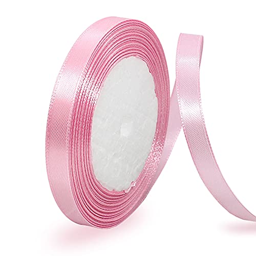 Satinband Rosa 10mm, 22 Meters Dekoration Geschenkband breit Schleifenband, Stoffband für Hochzeit, Taufe und Geburtstag Geschenke Satinband Rosa 10mm, 22 Meters Dekoration Geschenkband breit Schleifenband, Stoffband für Hochzeit, Taufe und Geburtstag Geschenke von AHOMAME