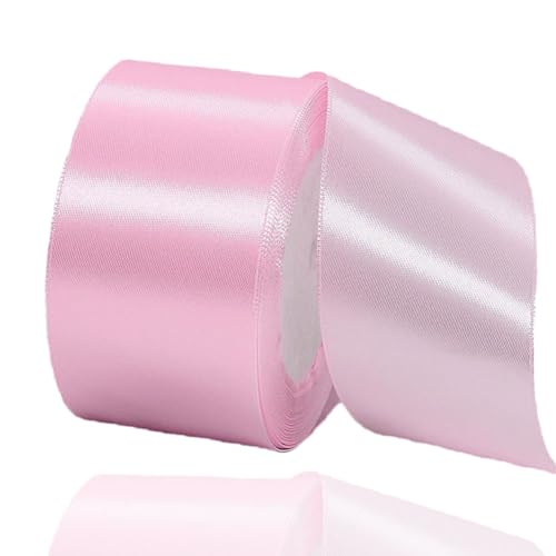 Satinband Rosa 50mm, 22 Meters Dekoration Geschenkband breit Schleifenband, Stoffband für Hochzeit, Taufe und Geburtstag Geschenke Satinband Rosa 50mm, 22 Meters Dekoration Geschenkband breit Schleifenband, Stoffband für Hochzeit, Taufe und Geburtstag Geschenke von AHOMAME