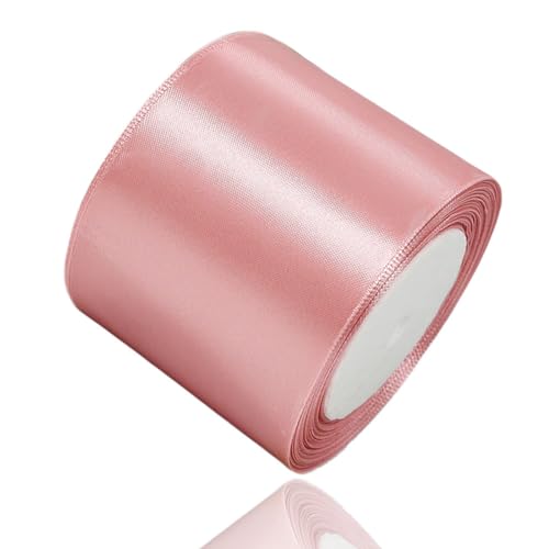 Satinband Roségold 75mm, 22 Meters Dekoration Geschenkband breit Schleifenband, Stoffband für Hochzeit, Taufe und Geburtstag Geschenke Satinband Roségold 75mm, 22 Meters Dekoration Geschenkband breit Schleifenband, Stoffband für Hochzeit, Taufe und Geburtstag Geschenke von AHOMAME
