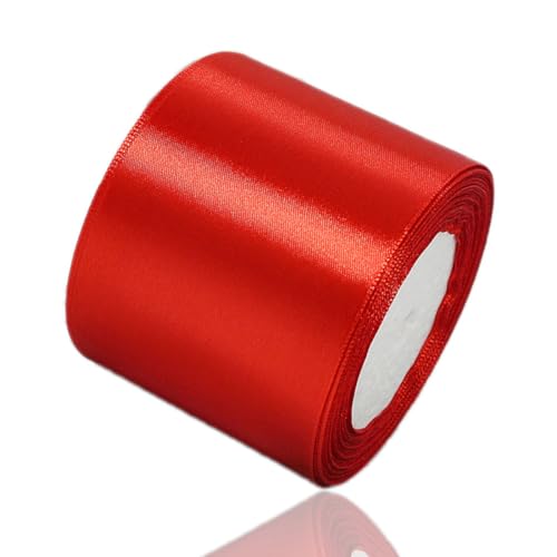 Satinband Rot 75mm, 22Meters Dekoration Geschenkband breit Schleifenband, Stoffband für Hochzeit, Taufe und Geburtstag Geschenke Satinband Rot 75mm, 22Meters Dekoration Geschenkband breit Schleifenband, Stoffband für Hochzeit, Taufe und Geburtstag Geschenke von AHOMAME