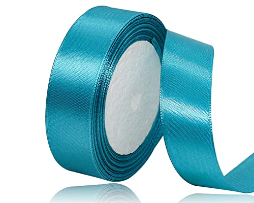 Satinband Türkis 25mm, 22 Meters Dekoration Geschenkband breit Schleifenband, Stoffband für Hochzeit, Taufe und Geburtstag Geschenke Satinband Türkis 25mm, 22 Meters Dekoration Geschenkband breit Schleifenband, Stoffband für Hochzeit, Taufe und Geburtstag Geschenke von AHOMAME