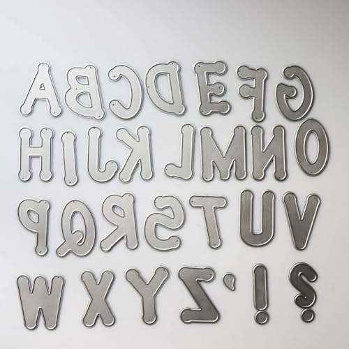 AHOMASH 3,8 x 5,1 cm Stanzformen für Kartenherstellung, Alphabet, A-Z, Metall, Karbonstahl, Prägeschablonen, Buchstabensymbol, Scrapbooking, Geburtstag, Weihnachten, Basteln, Basteln, silberfarben AHOMASH 3,8 x 5,1 cm Stanzformen für Kartenherstellung, Alphabet, A-Z, Metall, Karbonstahl, Prägeschablonen, Buchstabensymbol, Scrapbooking, Geburtstag, Weihnachten, Basteln, Basteln, silberfarben von AHOMASH