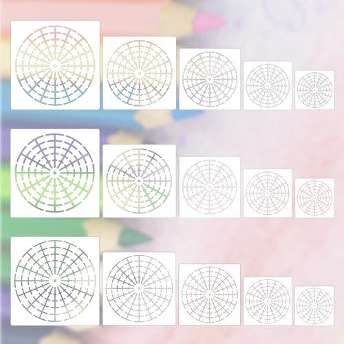 15 Stk Mandala Schablone,Mandala Dotting Malvorlagen Schablonen,Mandala Malschablonen,Wiederverwendbare Laserschnitt Malschablone,3/4/5/6/8 Zoll Punkt Malerei Schablonen Vorlag,für DIY Handwerk Malen 15 Stk Mandala Schablone,Mandala Dotting Malvorlagen Schablonen,Mandala Malschablonen,Wiederverwendbare Laserschnitt Malschablone,3/4/5/6/8 Zoll Punkt Malerei Schablonen Vorlag,für DIY Handwerk Malen von AHQiZFX