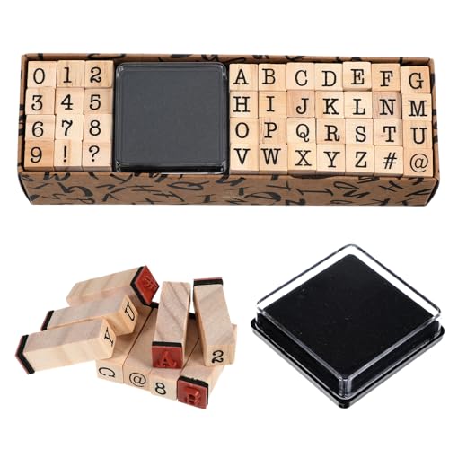 AHQiZFX 40 Stück Buchstaben Stempel Set,Alphabet Holzstempel Buchstaben,Alphabet Stempel mit Stempelkissen,Vintage Buchstaben Anzahl Symbol Stempel,für Scrapbooking Kunst Handwerk Kartenherstellung AHQiZFX 40 Stück Buchstaben Stempel Set,Alphabet Holzstempel Buchstaben,Alphabet Stempel mit Stempelkissen,Vintage Buchstaben Anzahl Symbol Stempel,für Scrapbooking Kunst Handwerk Kartenherstellung von AHQiZFX