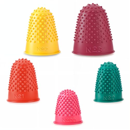 AHQiZFX 5 Stück Gummi Fingerspitzen,Fingerhut Nähen Gummi,5 Größen Gummifingerfingerkissen Griffe,Silikon Fingerschutz Fingerkappen Zählfinger Fingerkissen Griffe,für Geldzählen Schreiben Sortieren AHQiZFX 5 Stück Gummi Fingerspitzen,Fingerhut Nähen Gummi,5 Größen Gummifingerfingerkissen Griffe,Silikon Fingerschutz Fingerkappen Zählfinger Fingerkissen Griffe,für Geldzählen Schreiben Sortieren von AHQiZFX