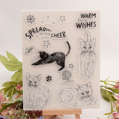 Transparente Stempel mit niedlichen Katzen, Silikonstempel, Karten mit Stimmungen, Strickwolle, Ball, transparente Siegelstempel für Urlaub, Kartenherstellung, Dekoration, DIY, Scrapbooking, Album Transparente Stempel mit niedlichen Katzen, Silikonstempel, Karten mit Stimmungen, Strickwolle, Ball, transparente Siegelstempel für Urlaub, Kartenherstellung, Dekoration, DIY, Scrapbooking, Album von AHTOLS
