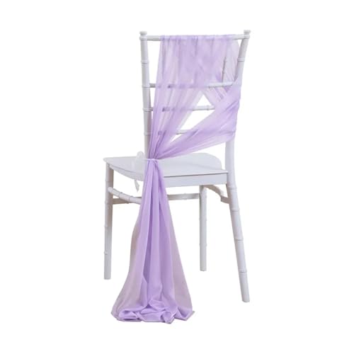 AHUFGN Stuhlschleifen 10/50 Stücke 17x250cm Shiny Chiffon Stuhl Schärpen Set Schärpe Gaze Hochzeit Stuhlhussen Band Hochzeit Party Gang Stuhl Dekoration(Purple,50pcs) von AHUFGN
