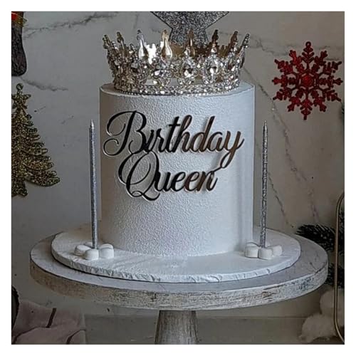 AHUFGN Tortendekoration 3 stücke Einzigartige Glücklich Geburtstag Kuchen Topper Gold Geburtstag Cupcake Topper for Kreativität Geburtstag Party Kuchen Dekorationen(Silver1) von AHUFGN