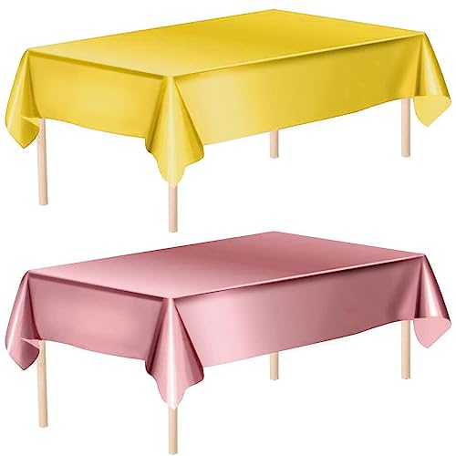 AIBAOBAO 2 Stuck Tischdecke Folientischdecke aus Goldfolie, 274 x 137cm wasserdichte Tischdecke koration für Hochzeit, Geburtstag, Weihnachtsfeier, Tablecloth, Zuhause, Babyparty, Partyzubehör AIBAOBAO 2 Stuck Tischdecke Folientischdecke aus Goldfolie, 274 x 137cm wasserdichte Tischdecke koration für Hochzeit, Geburtstag, Weihnachtsfeier, Tablecloth, Zuhause, Babyparty, Partyzubehör von AIBAOBAO
