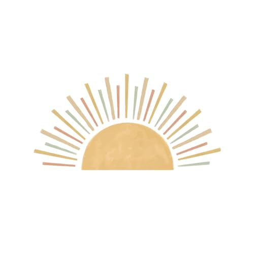 AIBAOBAO Sonne Wandaufkleber Boho Dekor, Kinderzimmer Deko, Halbe Sonne Wandaufkleber für Mädchen, Schlafzimmer, Babyzimmer, Wohnzimmer, Büros Hintergrund Hause Wanddekoration AIBAOBAO Sonne Wandaufkleber Boho Dekor, Kinderzimmer Deko, Halbe Sonne Wandaufkleber für Mädchen, Schlafzimmer, Babyzimmer, Wohnzimmer, Büros Hintergrund Hause Wanddekoration von AIBAOBAO