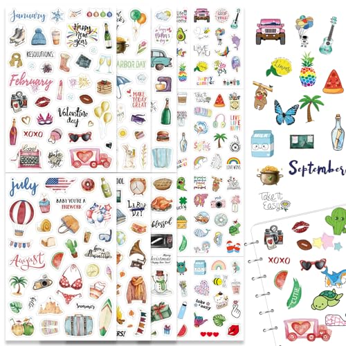 AIBAOBAO Sticker Jahreszeiten 10 Pcs Sticker Set 318 Motive Sticker Frühling Sommer Herbst Winter Scrapbook Aufkleber für Fotoalbum Bullet Journal Zubehör Deko Kinder Erwachsene Basteln Geschenke AIBAOBAO Sticker Jahreszeiten 10 Pcs Sticker Set 318 Motive Sticker Frühling Sommer Herbst Winter Scrapbook Aufkleber für Fotoalbum Bullet Journal Zubehör Deko Kinder Erwachsene Basteln Geschenke von AIBAOBAO