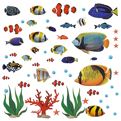 AIBAOBAO Wandtattoo Unter dem Meer Wandsticker Tropischer Fisch, Korallenriff Fisch Wandtattoo Wandsticker Wandaufkleber Wanddeko für Wohnzimmer Schlafzimmer Kinderzimmer AIBAOBAO Wandtattoo Unter dem Meer Wandsticker Tropischer Fisch, Korallenriff Fisch Wandtattoo Wandsticker Wandaufkleber Wanddeko für Wohnzimmer Schlafzimmer Kinderzimmer von AIBAOBAO