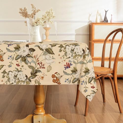 AIBIIN Tischdecke, Vintage-Blumenmuster, rechteckig, für Zuhause, Esszimmer, Buffet, Partys, Picknickveranstaltungen und Restaurants, 132 x 182 cm AIBIIN Tischdecke, Vintage-Blumenmuster, rechteckig, für Zuhause, Esszimmer, Buffet, Partys, Picknickveranstaltungen und Restaurants, 132 x 182 cm von AIBIIN