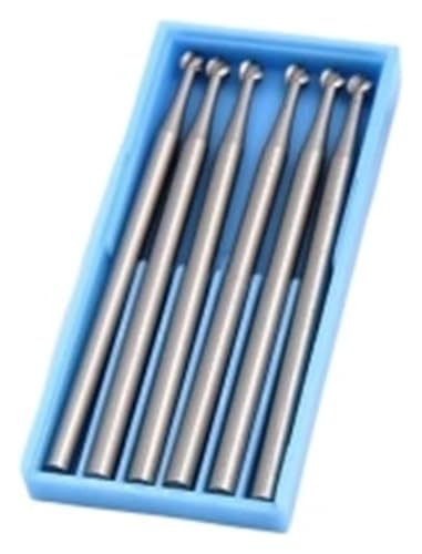 AICVV 1-6pcs 0.3-2.3mm Ball Burs Tungsten Steel Engraving Carving Knife 2.35 Shank End Mill Router Bit Wood Milling Cutter von AICVV