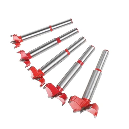 AICVV 5-Piece Woodworking Hole Cutter Tungsten Carbide Flat Wing Drill Hinge Reamer 15-35mm von AICVV