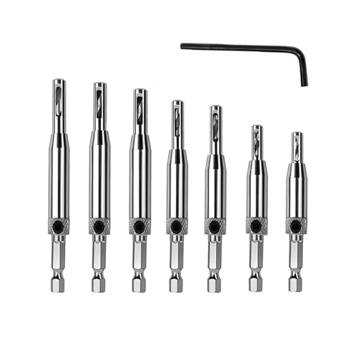 AICVV High Speed Self Centering Hinge Drill Bit Door Window Cabinet Woodworking Hole Puncher Wood Reaming Tool Countersink Drill Bits Set von AICVV