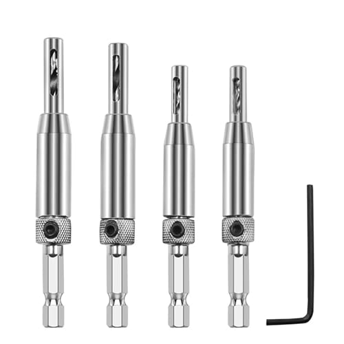 AICVV High Speed Self Centering Hinge Drill Bit Door Window Cabinet Woodworking Hole Puncher Wood Reaming Tool Countersink Drill Bits Set von AICVV