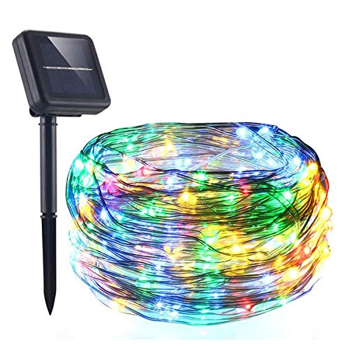 AICase Solar-Lichterkette, 22 m, 200 für den Außenbereich, wasserdicht, Solarlampe, 8 Modi, Dekoration, Solar, wasserdicht (mehrfarbig) von AICase