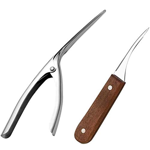 AID 2 Stück Edelstahl Garnelenschäler zum Abkochen von Garnelen Garnelen Garnelenmesser Garnelenreiniger Küchenzubehör AID 2 Stück Edelstahl Garnelenschäler zum Abkochen von Garnelen Garnelen Garnelenmesser Garnelenreiniger Küchenzubehör von AID