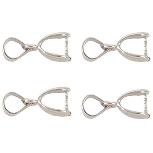 AID 50 Stück Findings Bail Connector Ballen-Quetschverschluss Anhänger (Silber) von AID