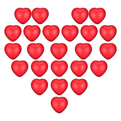AIDIRui 24 Rote -StressbäLle zum Valentinstag, StressbäLle für Schulkarneval Als Belohnung, Valentinstags-PartytüTen-GeschenkfüLler von AIDIRui