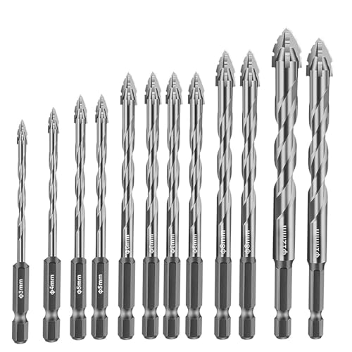 Exzenterbohrer Set 12-Tlg- Powerbit Bohrer | SäGezahnbohrer Mit 4 Schneiden, Multifunktions-Bohrerset Mit Hochharten, Hochharte Power Bit Bohrer FüR Glas, Keramik, Holz & Metall Exzenterbohrer Set 12-Tlg- Powerbit Bohrer | SäGezahnbohrer Mit 4 Schneiden, Multifunktions-Bohrerset Mit Hochharten, Hochharte Power Bit Bohrer FüR Glas, Keramik, Holz & Metall von AIDODIA