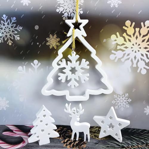 Silikonform Gießform Weihnachten, Gießform Weihnachten, Silikonform Weihnachten Anhänger, Silikonformen Gießformen, Silikonform Für DIY Zur Herstellung Weihnachtlicher Dekoanhänger(2PCS) von AIDODIA