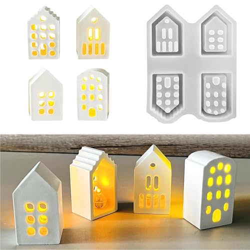 Silikonformen Weihnachten Gießformen Haus - Mini Silikonform Häuser für DIY Handwerk Heimdekoration Silikonformen Weihnachten Gießformen Haus - Mini Silikonform Häuser für DIY Handwerk Heimdekoration von AIDODIA