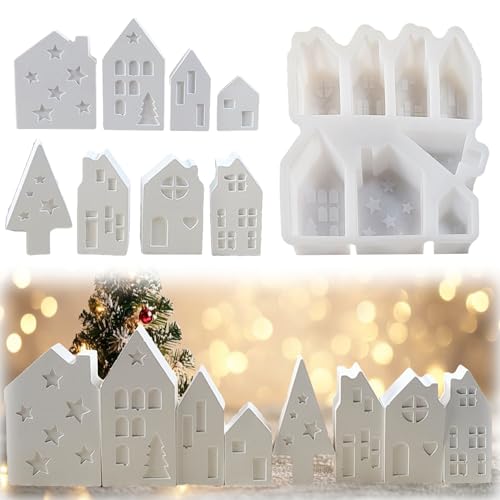 Silikonformen Gießformen Weihnachten Häuser, Gießformen Silikon Weihnachten, Gipsformen Zum Gießen Weihnachten, 3D Silikonform Haus, Gießform Weihnachten Für DIY Bastelarbeiten Gips Kerzen Silikonformen Gießformen Weihnachten Häuser, Gießformen Silikon Weihnachten, Gipsformen Zum Gießen Weihnachten, 3D Silikonform Haus, Gießform Weihnachten Für DIY Bastelarbeiten Gips Kerzen von AIDODIA