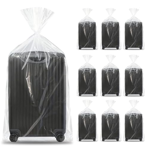 AIDUCHO 10 Stück Extra Große Durchsichtige Aufbewahrungsbeutel, 100 x 120cm Plastiktüten Groß, Wiederverwendbare Umzugstaschen, Staubdicht Aufbewahrungstaschen für Koffer, Bettdecken, Plüschtiere von AIDUCHO