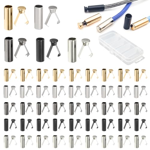 AIDUCHO 5 Farben Kordelenden Metall, 50 Stück Kordelstopper, Qualitätslegierungen Rope Laces Kordelstopper, Kordel Endstück Metall für Hoodie Hosen Sportwear Schnürsenkel Tasche DIY Seile AIDUCHO 5 Farben Kordelenden Metall, 50 Stück Kordelstopper, Qualitätslegierungen Rope Laces Kordelstopper, Kordel Endstück Metall für Hoodie Hosen Sportwear Schnürsenkel Tasche DIY Seile von AIDUCHO