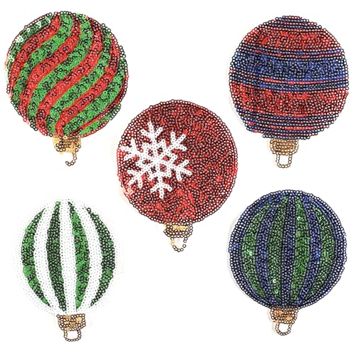 Weihnachtsglocke zum Aufbügeln für Kleidung, bestickter Aufnäher mit Pailletten, für Winter, Weihnachten, zum Aufnähen / Aufbügeln, Aufkleber für T-Shirt, Hut, Jeans, DIY, Basteln, Dekorationen, 5 Weihnachtsglocke zum Aufbügeln für Kleidung, bestickter Aufnäher mit Pailletten, für Winter, Weihnachten, zum Aufnähen / Aufbügeln, Aufkleber für T-Shirt, Hut, Jeans, DIY, Basteln, Dekorationen, 5 von AIDVPOD