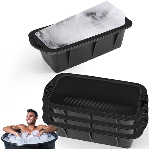 AIERSA Große Eiswürfelform für Eisbad, 4 Stück, extra große Eiswürfelform für kalte Tauchwanne, große Silikon-Eiswürfelform für Eisbad-Zubehör, 4,3 kg Eiswürfel für Kaltkühler AIERSA Große Eiswürfelform für Eisbad, 4 Stück, extra große Eiswürfelform für kalte Tauchwanne, große Silikon-Eiswürfelform für Eisbad-Zubehör, 4,3 kg Eiswürfel für Kaltkühler von AIERSA