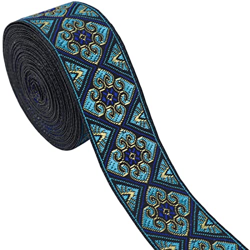 AIETSYEI Boho Vintage Jacquard-Band 4,5 m grüne Stickerei Polyester Dekoration für handgefertigte Taschen, Kleidung, DIY Handwerk, Taschenriemen AIETSYEI Boho Vintage Jacquard-Band 4,5 m grüne Stickerei Polyester Dekoration für handgefertigte Taschen, Kleidung, DIY Handwerk, Taschenriemen von AIETSYEI