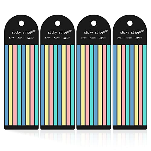 640 Stück Highlighter Strips, Lange Seitenmarker Long Page Book Markers Haftstreifen Lang zum Kommentieren von Büchern Indexnotizen Erinnerungen Büro Schule (Macaron-Farbe) von AIEX