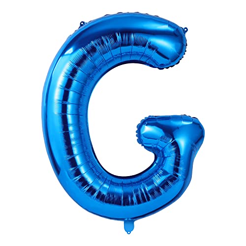 AIEX 101,6cm Buchstabenballon Blau, Große Buchstaben Ballons Folienballons Buchstaben Blau Dekoration für Geburtstag Hochzeit Jubiläum Party Buchstabe G von AIEX
