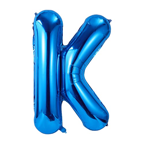 AIEX 101,6cm Buchstabenballon Blau, Große Buchstaben Ballons Folienballons Buchstaben Blau Dekoration für Geburtstag Hochzeit Jubiläum Party Buchstabe K von AIEX