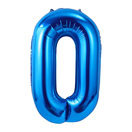 AIEX 101,6cm Buchstabenballon Blau, Große Buchstaben Ballons Folienballons Buchstaben Blau Dekoration für Geburtstag Hochzeit Jubiläum Party Buchstabe O von AIEX