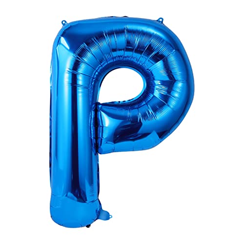 AIEX 101,6cm Buchstabenballon Blau, Große Buchstaben Ballons Folienballons Buchstaben Blau Dekoration für Geburtstag Hochzeit Jubiläum Party Buchstabe P von AIEX