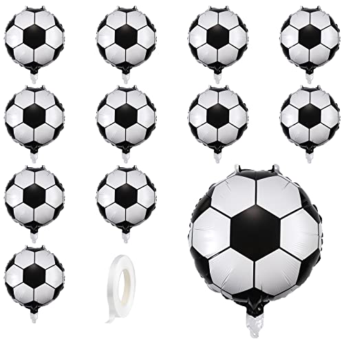 AIEX 12stk 45,7cm Fußball Luftballon, Fussball Luftballon Deko mit 10m Weißer Schnur Fußball Party Zubehör für Fußball-Thema Kindergeburtstag Party Dekorationen AIEX 12stk 45,7cm Fußball Luftballon, Fussball Luftballon Deko mit 10m Weißer Schnur Fußball Party Zubehör für Fußball-Thema Kindergeburtstag Party Dekorationen von AIEX