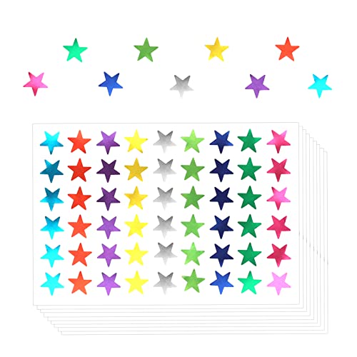 AIEX 1620pcs 1,5cm Star Reward Sticker, Aufkleber Sterne Aufkleber Klebesterne Abnehmbar Reward Decals Folie Mini Star Sticker für Schüler Lehrer Kinder (Mehrfarbig) von AIEX